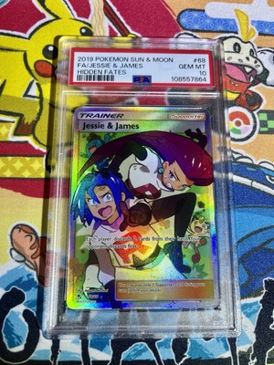 Jessie and James 68/68 PSA 10 Gem Mint Hidden Fates Full Art