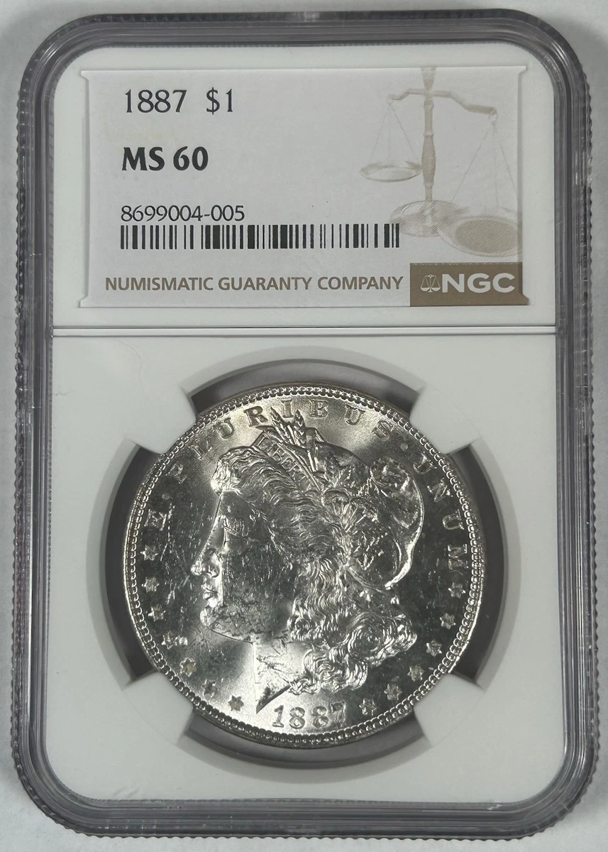 MS 60 Graded 1887 Year Morgan US Dollars (1878-1921) for sale | eBay