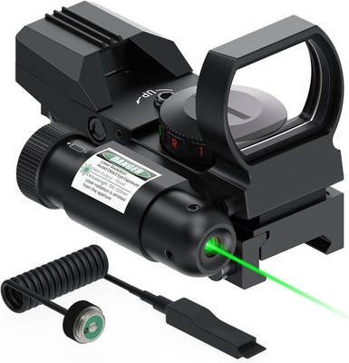 Feyachi Reflex Sight - 4 Reticle Red & Green Dot Sight Optics with Integrated Re