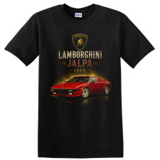 Lamborghini Jalpa 1988 Vintage Classic Car T Shirt Red Sports Coupe Tee Gift Art