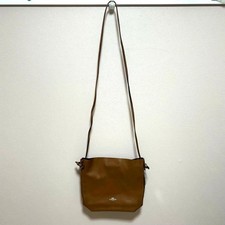 Good Condition COACH Shoulder Bag Leather Brown Simple
