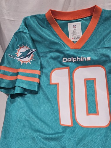 NFL Team Apparel Miami Dolphins Tyreek Hill #10 Aqua Jersey 🟣 Youth XL (16/18)