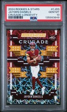 2024 PANINI ROOKIES & STARS CRUSADE CJDS JAYDEN DANIELS CRUSADE LONGEVITY PSA 10