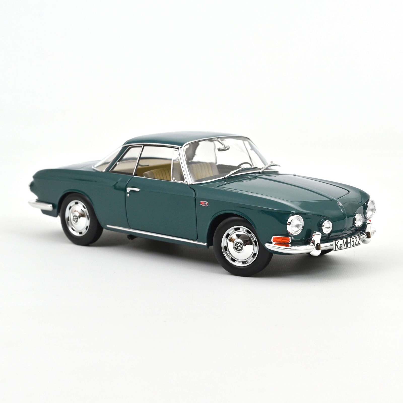 Miniature VW Karmann Ghia 1500 1963 Norev 1/18 réplique exacte métal vert émeraude