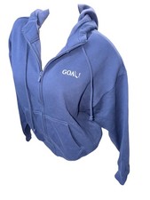 Victoria's Secret PINK Ivy Zip Hoodie Blue Campus Full Zip Sweatshirt Hooded NWT
