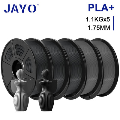 JAYO 5KG PLA+ 3Schwarz 2Grau 3D Drucker Filament 1,75mm 1,1KG/SET Toughness