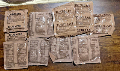 MRE Ration Component Snack Bread, Crackers, Tortillas New 10 Packs