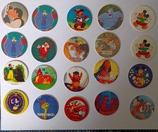 lot of 33 disney pogs with 2 slammers