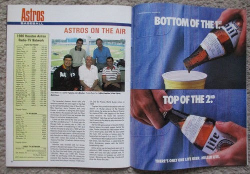 1986 HOUSTON ASTROS Official Souvenir Scorebook + Extras - L.A. DODGERS Series - Picture 16 of 17