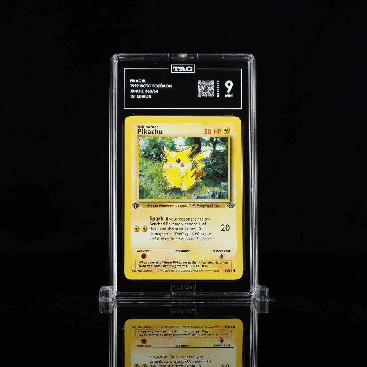 Pikachu Pokémon TCG Grade 9 Jungle Individual Collectible Card