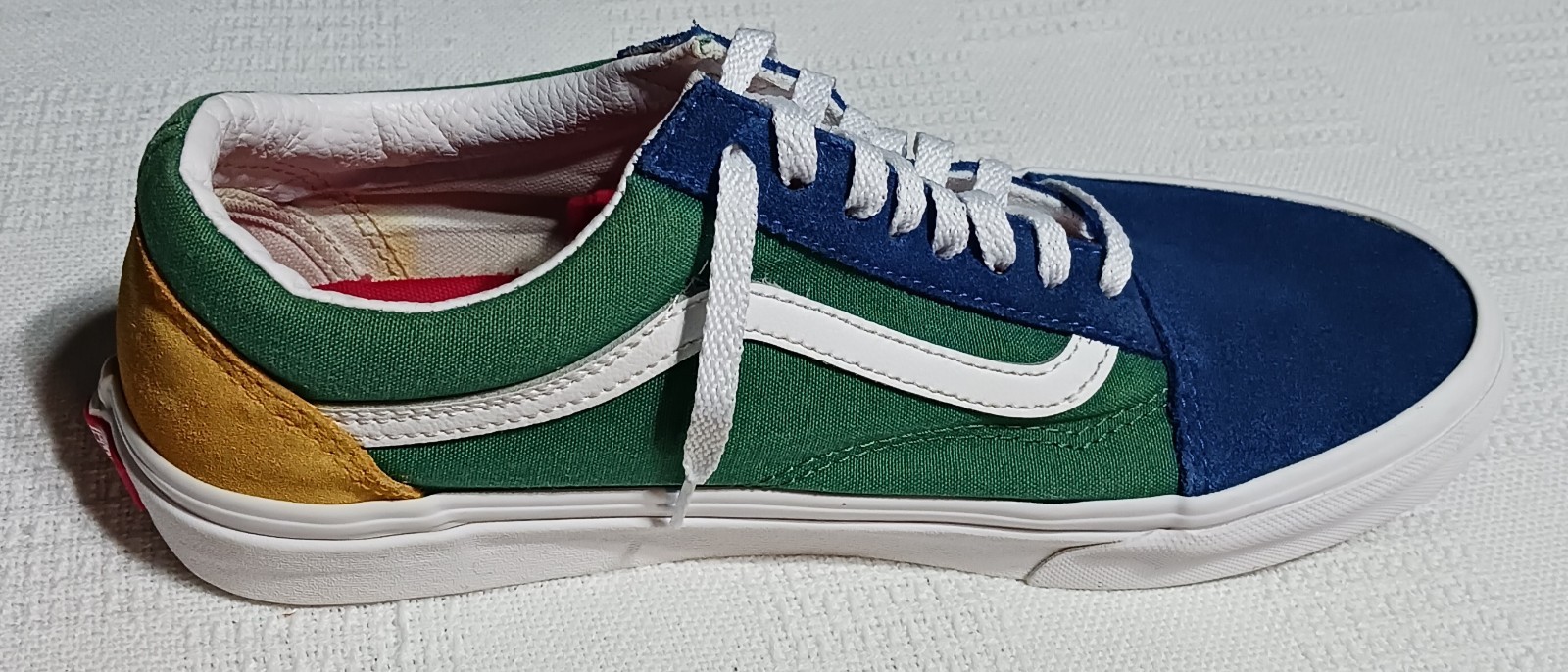 VANS Old Skool "Yacht Club" Sneakers In  Blue, Green, Yellow And Red. Size 9.5 thumbnail 14