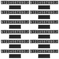 16 Sets Price Tag Cube - Adjustable Number and Letter Dollar Blocks with