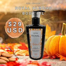 Jafra Royal Almond Rich Body Oil With Vitamin E 16 Fl Oz / 475ml ~ NEW