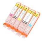 5Pcs Ink Cartridge PGBK BK C M Y 5 Colors Smoothly Output Reusable Printing Ink