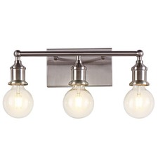 3-Light Vanity Light Fixture, Modern Brushed Nickel Wall Sconce Light Fixture, I