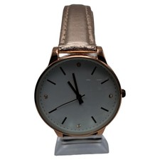 LBVYR Damen Armbanduhr Analog Roségold Lederarmband Minimalistisch