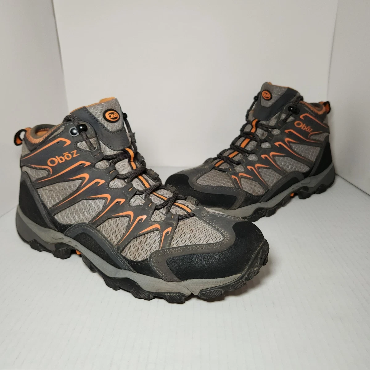 Oboz Sypes Mid Boots Men\'s Gray and Red Hiking Shoes Men’s Size 10 Oboz Footwear | Men main image 3