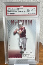 2002 Upper Deck Graded - Making the Grade Josh McCown #92 /700 (RC) PSA 10