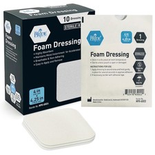 MED PRIDE Foam Dressings for Wounds 4x4in Sterile 10 Count Pack of 1 