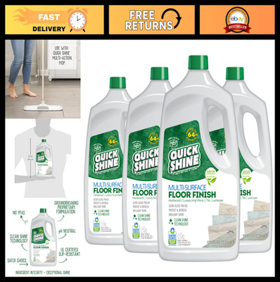 Multi-Surface Floor Polish 64oz 4-Pack | Safer Choice, No PFAS, pH Neutral | Woo