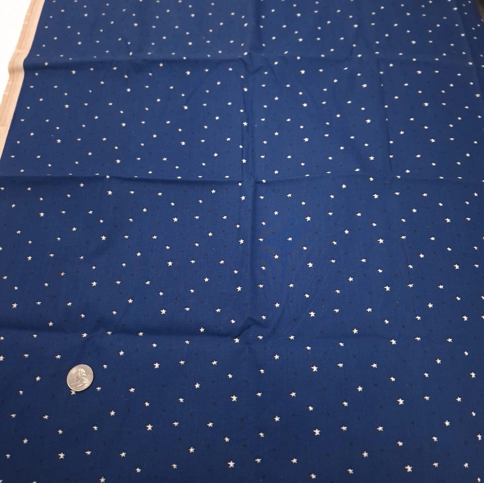 Tiny Stars On Navy Blue Leanne Anderson Spectrix Quilting Cotton Fabric 1.5 YDS - Image 3 of 4