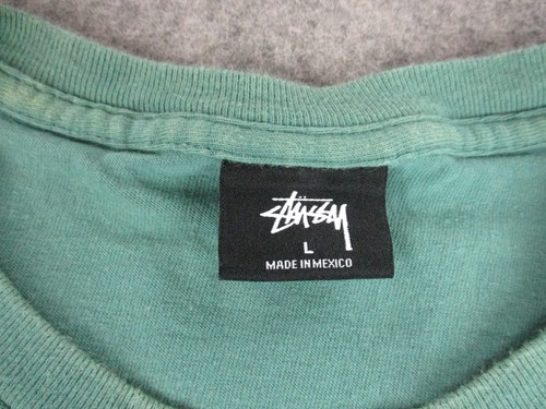 Stussy Shirt Mens Large Green Wear Laguna Beach Graphic Skate Streetwear Tee - Picture 7 of 14