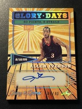 2026 Leaf Glory Of The Game BasketBall Allen Iverson Glory Days Auto #’d 39/40