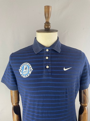 Nike FC Dnipro Herren Fußball Soccer Trikot Größe L Blau Baumwolle Kurzarm - Bild 10 von 10