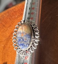 Southwest Navajo Style Signed 925 Lapis Pietersite Ring Size 6.75 - 6.15g