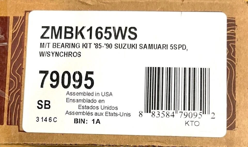 Suzuki Samurai 5 Speed Transmission Rebuild Kit 4wd 85-90 w/ Synchro Rings NEW - Image 2 of 4