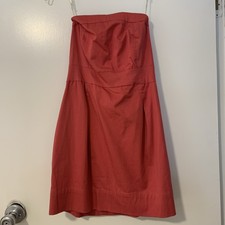 Guess Dress for Women Size 5 Vintage Red Strapeless Side Pockets Back Zipper