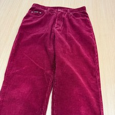 Vintage 90s Lee Riveted Corduroy Pants Purple size 14 Medium fits 31x30