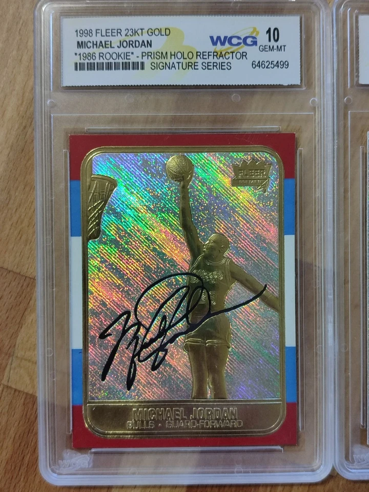 Michael Jordan Sammelkarten Set 2 Signature Holo Trading Cards Skybox & Fleer - Bild 2 von 4