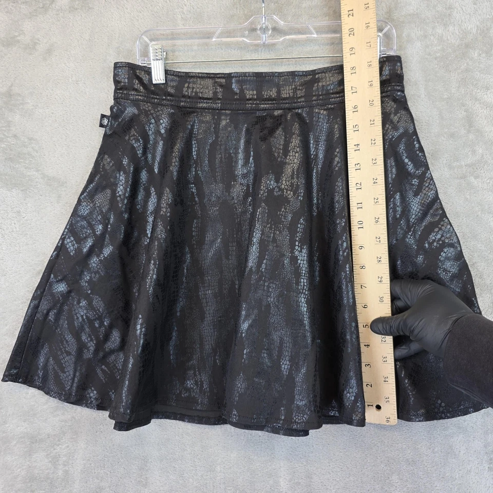 Falda Rock & Republic Mujer 8 Negra Coqueta Metálica Piel de Serpiente Mini R410420 Foto 3 de 4