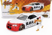 Jada 1/24 Ryu Nissan Skyline Gtr R34 Street Fighter Statisches Modell Diecast