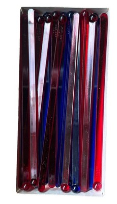 Marjess Usa Vintage Swizzle Stir Sticks multicolor plastic, 24 piece lot In Box