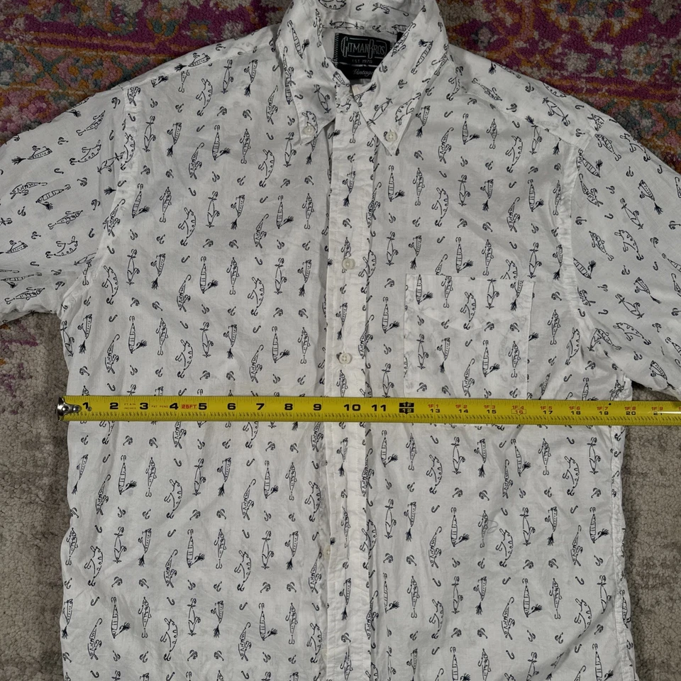 Gitman Vintage Short Sleeve Button Up Fish Shirt Size Medium  - Image 4 of 4