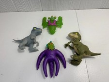 Heroes of Goo Jit Zu Lot of 4 Action Figures Stretch Green Gray PurpleDino Shark