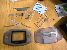 Nintendo Game Boy Advance AGB-001 Clear Replacement Shell Housing  Buttons Set