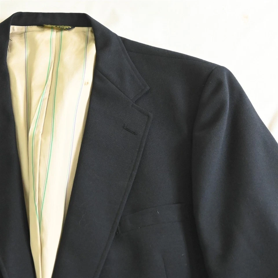 Blazer Abrigo Deportivo Chaqueta De Colección Hecho en EE. UU. Wimbledon 56L Azul Marino Hopsack Botón Dorado Foto 2 de 4