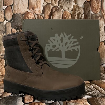 Timberland Men's Spruce Mountain Wp Warm Lined Boot Dark Brown Nubuck Sz:11M