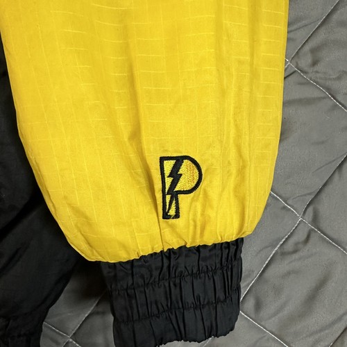 VINTAGE Pittsburgh Steelers Jacket Mens XL Black Yellow Reversible Puffer NFL - Picture 3 of 22