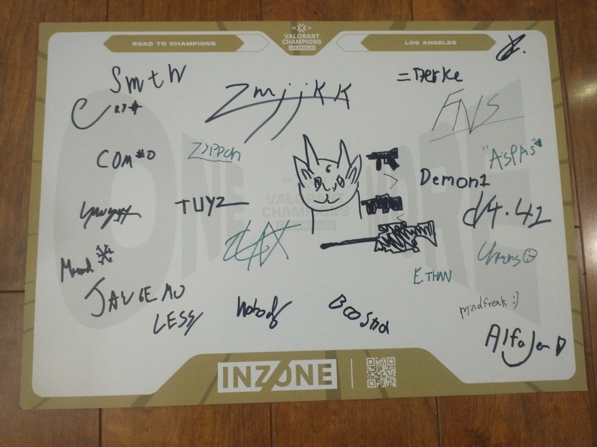 Valorant Champions Los Angeles Poster W/ 22 Signatures Valorant Champions Los Angeles Poster W/ 22 Signatures