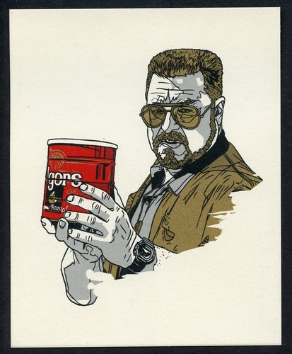 Signed Tyler Stout Walter Sobchak The Big Lebowski Mini Screen Print Poster Dude