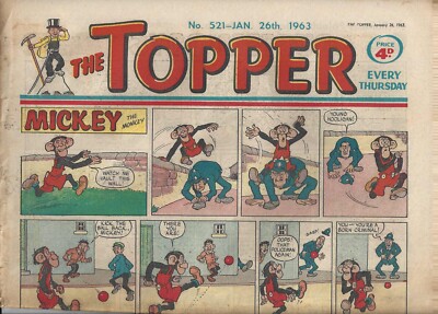 THE TOPPER COMIC + COA No 521 - 26 January 1963 VINTAGE & ORIGINAL PERFECT GIFT