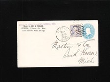 Chris D. Jensen Agent Geneva Nebraska 1891 Uprated Franklin PSE Cover  Ø