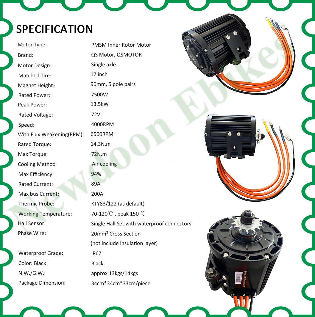US stock:QS138 90H V3 4000W middrive motor with ND72680 Fardriver