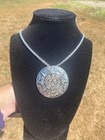 Huge Vintage Mexican Sterling Silver 9.25 Pendant/ Pin Mayan — photo 1