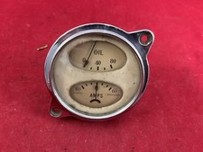 Stewart Warner 3 12 Curved Glass Combination Gauge Oil Pressure Ammeter
