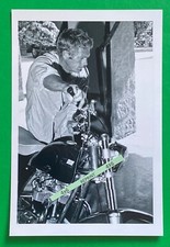 Found 4X6 Photo Old STEVE McQUEEN Pushing His Motorcycle